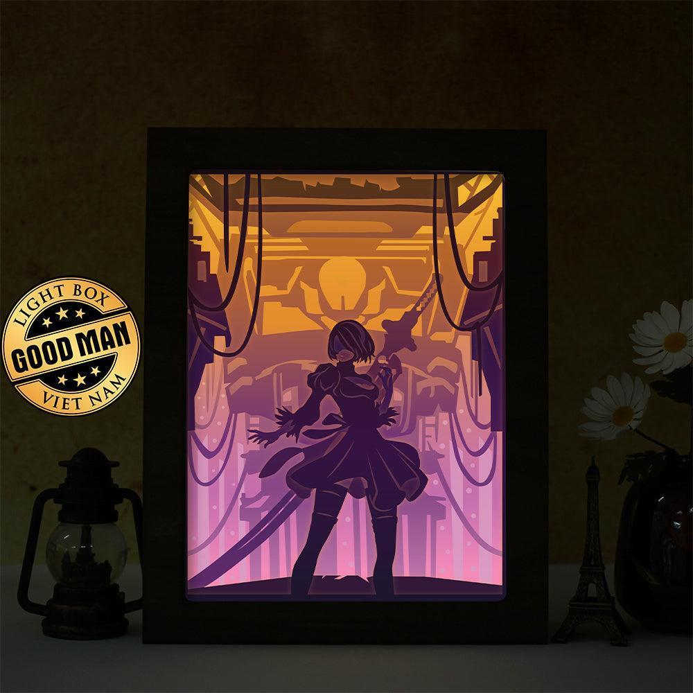 Nier automata – Paper Cut Light Box File - Cricut File - 20x26cm - LightBoxGoodMan - LightboxGoodman