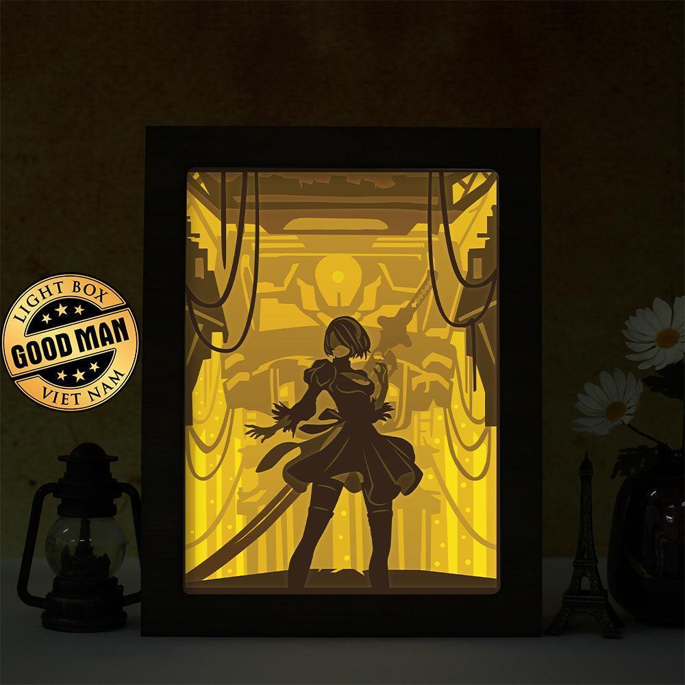 Nier automata – Paper Cut Light Box File - Cricut File - 20x26cm - LightBoxGoodMan - LightboxGoodman