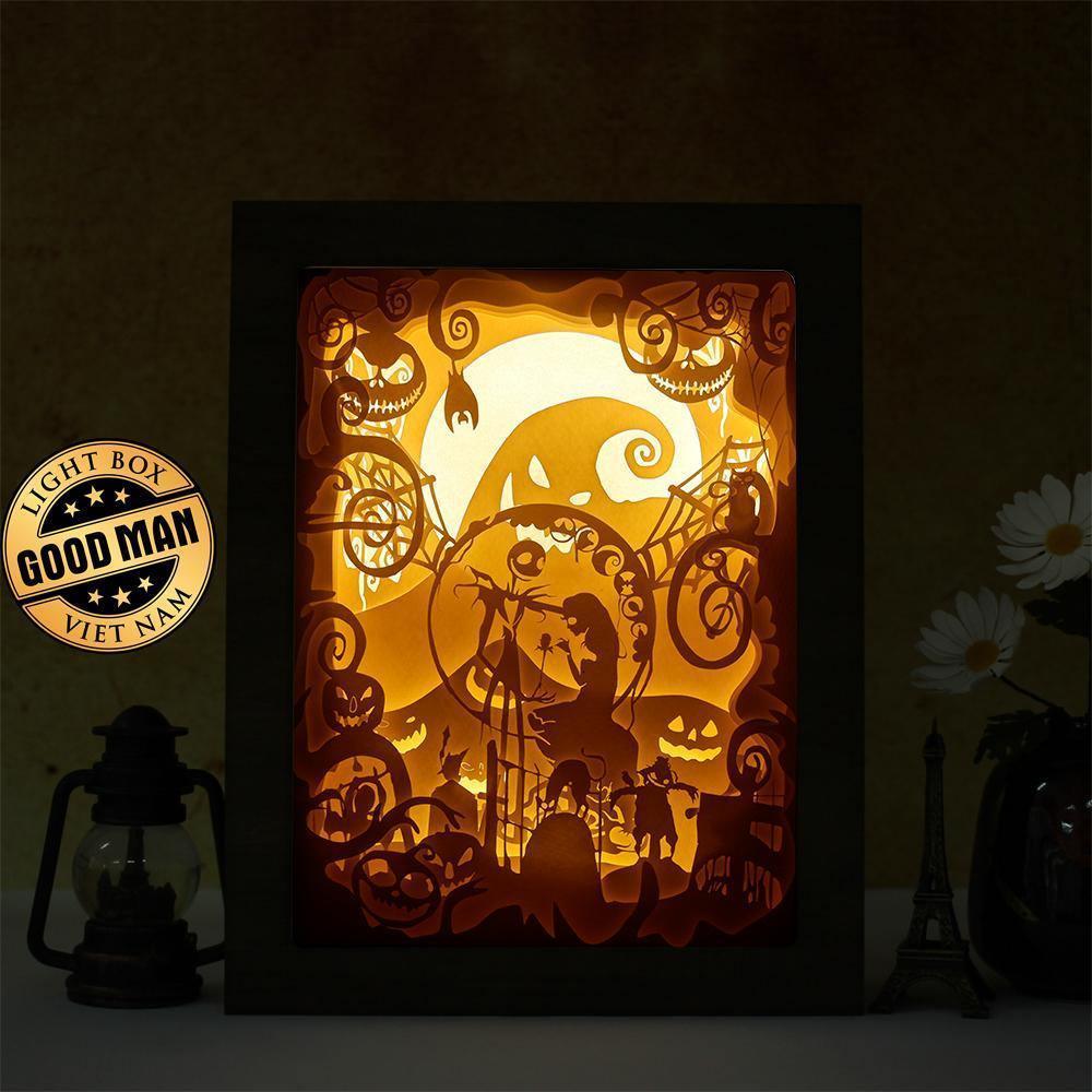 Nightmare Before Christmas 1 – Paper Cut Light Box File - Cricut File - 20x26cm - LightBoxGoodMan - LightboxGoodman
