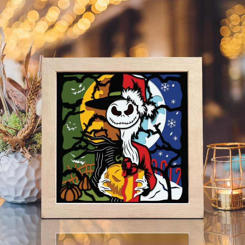 Nightmare Before Christmas 9 – Paper Cut Light Box File - Cricut File - 20x20cm - LightBoxGoodMan - LightboxGoodman