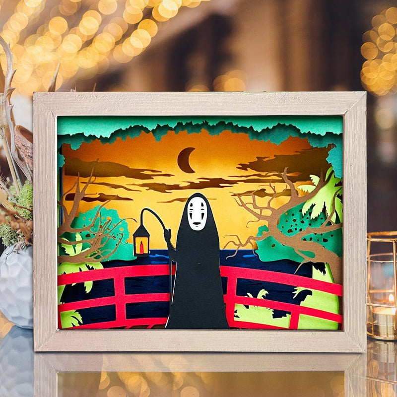 No Face - Kaonashi - Colored Paper Cut Light Box File - Cricut File - 20x26cm - LightBoxGoodMan - LightboxGoodman