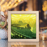 Old Train 2 - Paper Cut Light Box File - Cricut File - 8x8 inches - LightBoxGoodMan