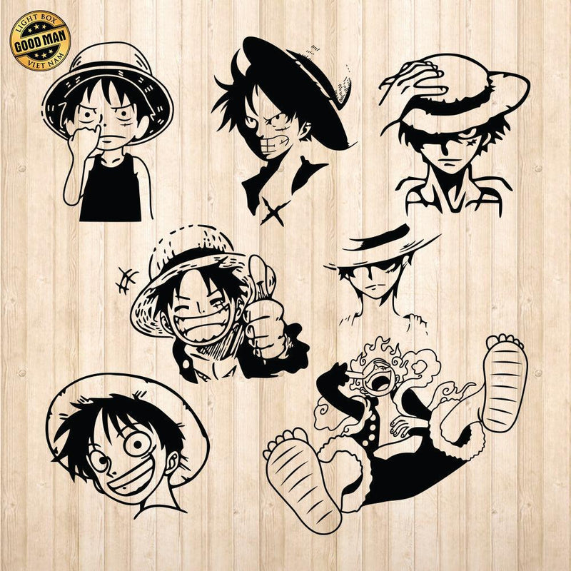 One Piece Luffy - Cricut File - Svg, Png, Dxf, Eps - LightBoxGoodMan - LightboxGoodman