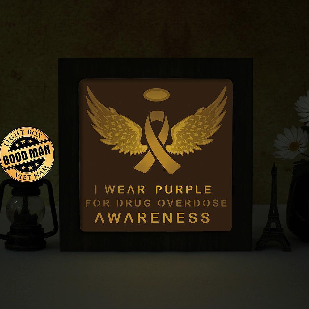 Overdose Awareness – Paper Cut Light Box File - Cricut File - 20x20cm - LightBoxGoodMan - LightboxGoodman