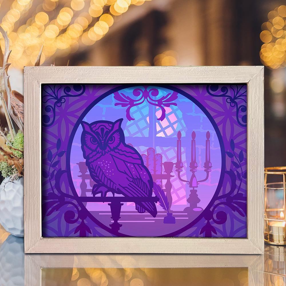 Owl 1 – Paper Cut Light Box File - Cricut File - 8x10 inches - LightBoxGoodMan - LightboxGoodman