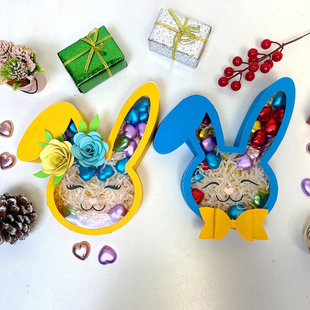 Pack 2 Bunny Head - Easter Candy Box Paper Cutting File - 7.9x7" - Cricut File - LightBoxGoodMan - LightboxGoodman