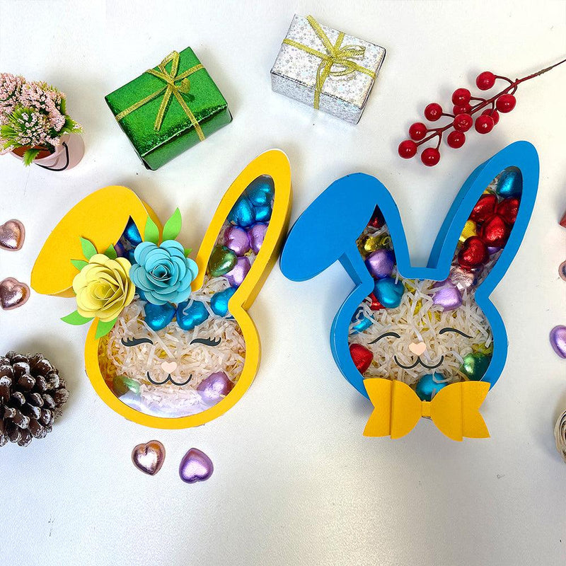 Pack 2 Bunny Head - Easter Candy Box Paper Cutting File - 7.9x7" - Cricut File - LightBoxGoodMan - LightboxGoodman