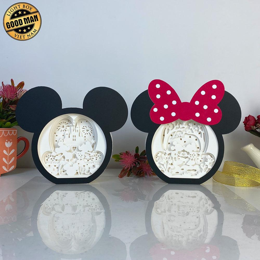 Pack 2 Mickey Love - Paper Cut Disney Mouse Light Box File - Cricut File - LightBoxGoodMan - LightboxGoodman