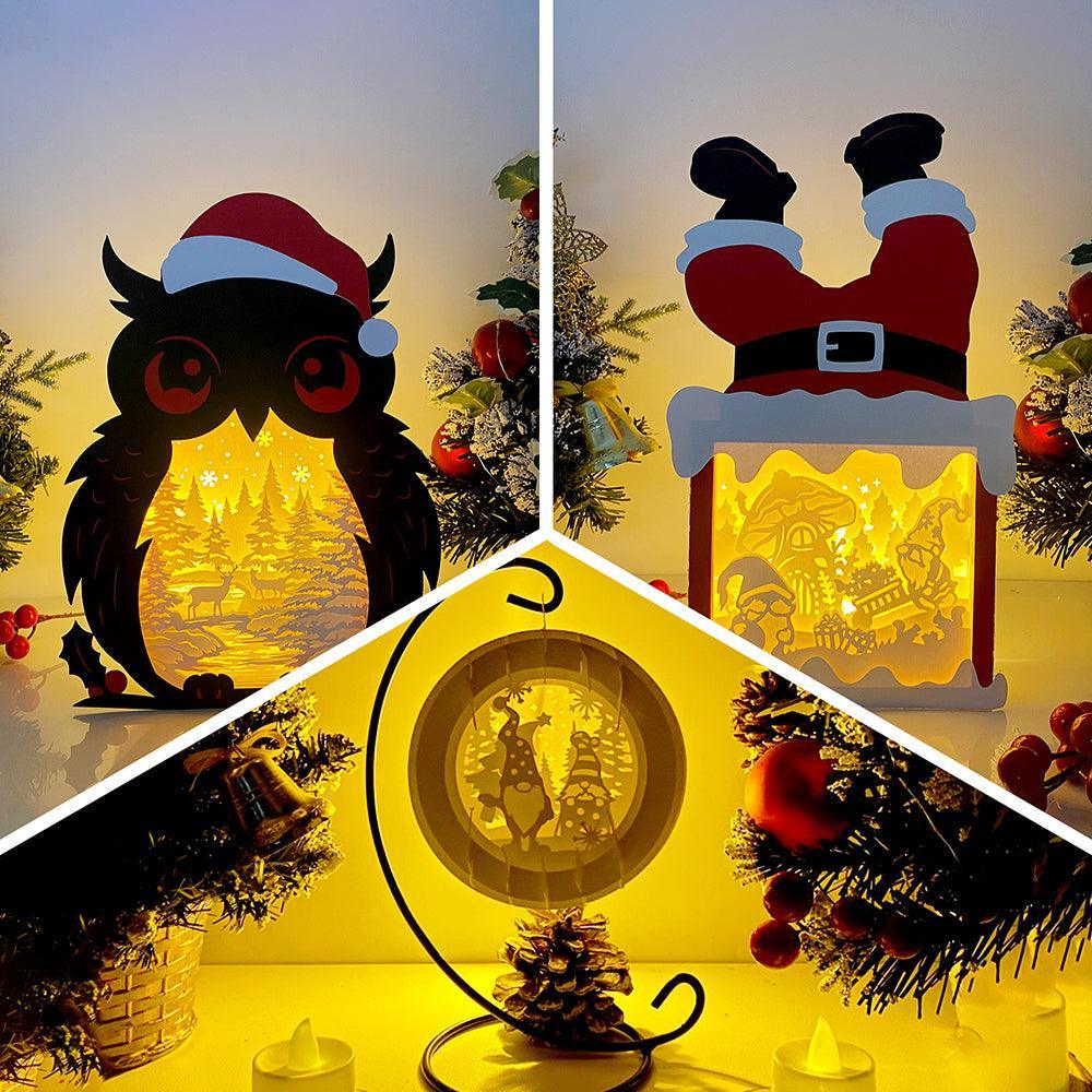 Pack 3 Christmas Mix 22 - 3D Pop-up Mix Light Box File - Cricut File - LightBoxGoodMan - LightboxGoodman