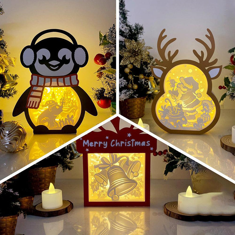 Pack 3 Christmas Mix 31 - Paper Cut Mix Light Box File - Cricut File - LightBoxGoodMan - LightboxGoodman