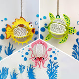 Pack 3 Different Aquatic Creatures 10 - 3D Animal-shaped Lantern File - Cricut File - LightBoxGoodMan - LightboxGoodman
