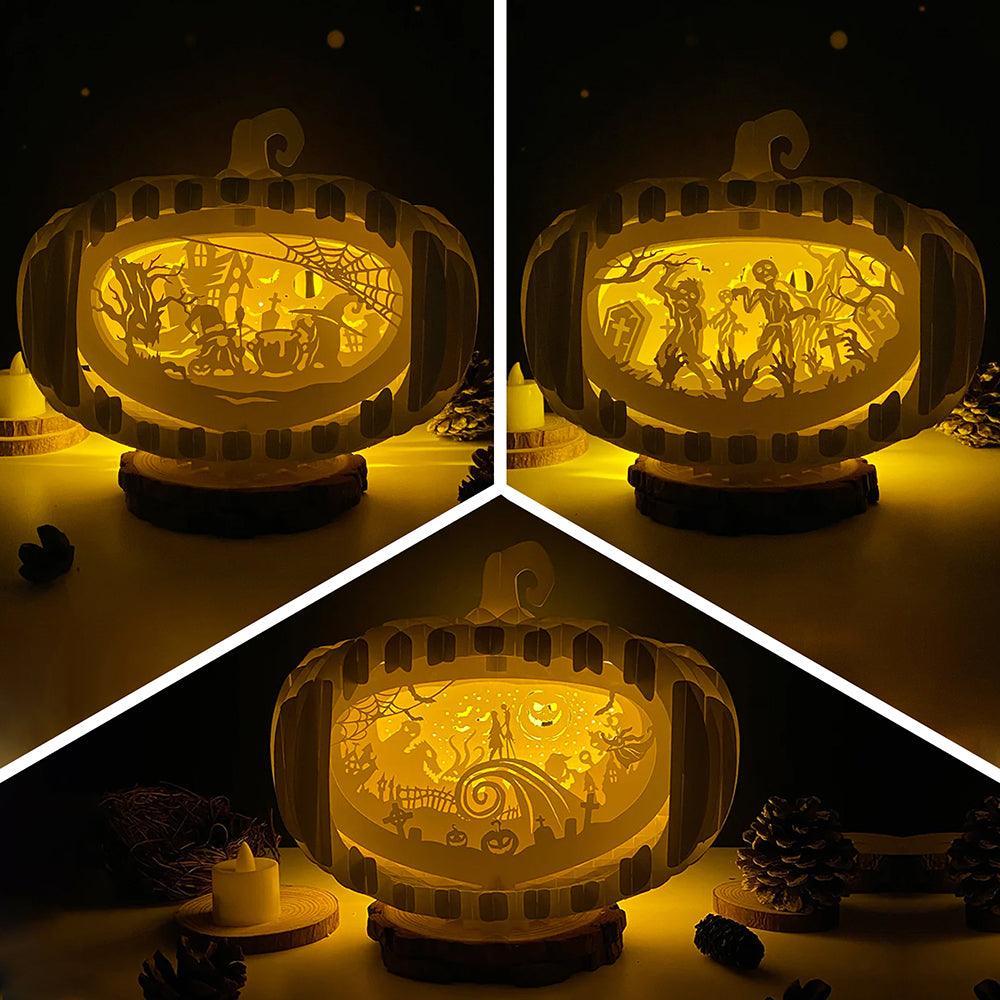 Pack 3 Halloween 2 - 3D Pop-up Light Box Pumpkin File - Cricut File - LightBoxGoodMan - LightboxGoodman