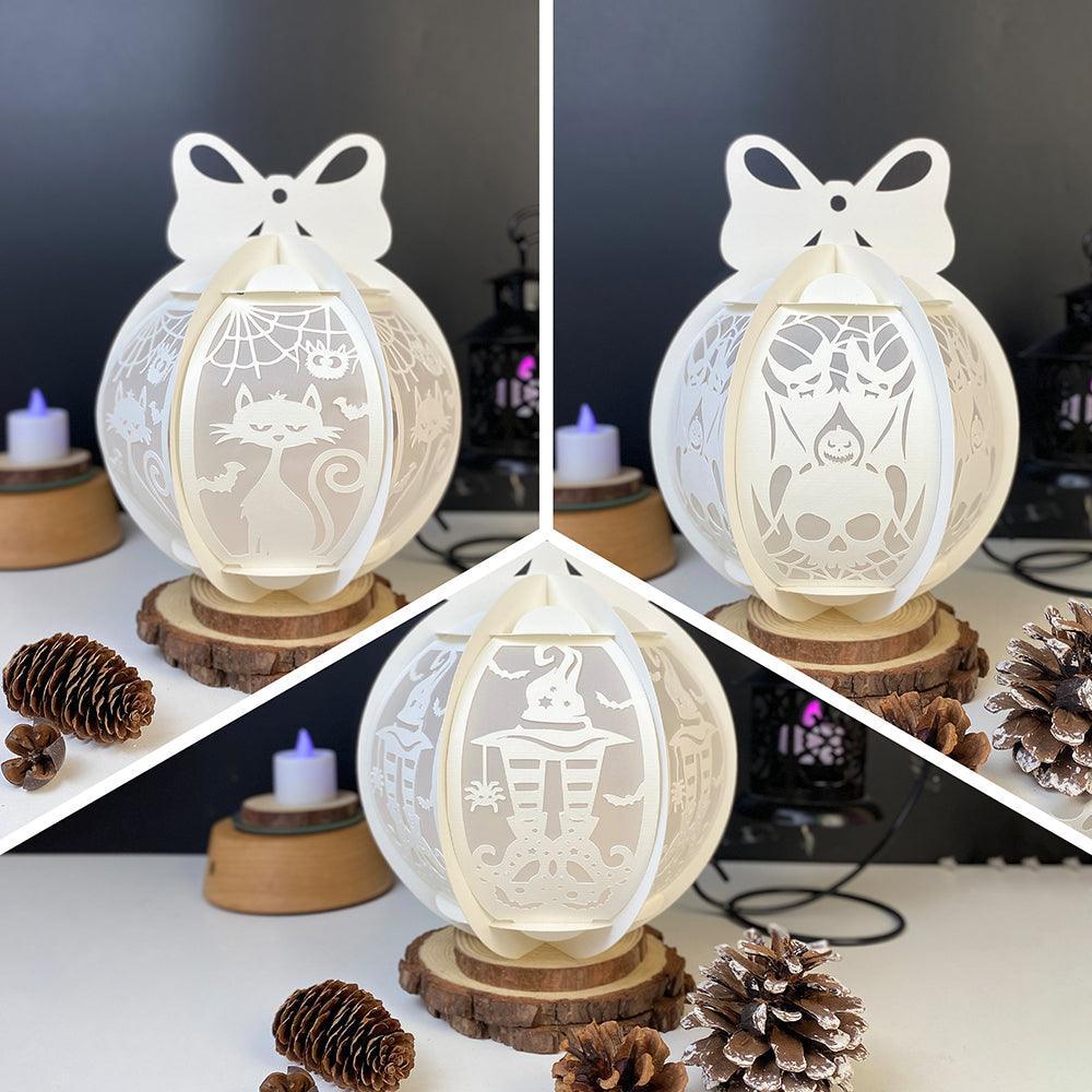 Pack 3 Halloween 2 - Globe Lantern File - Cricut File - LightBoxGoodMan - LightboxGoodman