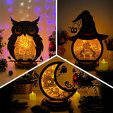 Pack 3 Halloween Mix 1  - Paper Cut Mix Light Box File - Cricut File - LightBoxGoodMan