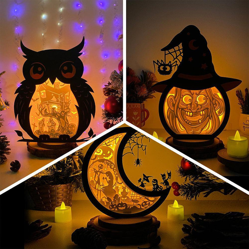 Pack 3 Halloween Mix 3 - Paper Cut Mix Light Box File - Cricut File - LightBoxGoodMan - LightboxGoodman