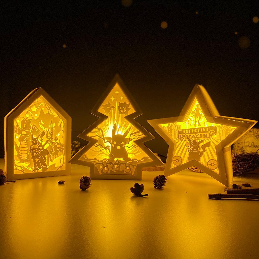 Pack 3 Pokemon 1 - Paper Cut Light Box File - Cricut File - LightBoxGoodMan - LightboxGoodman