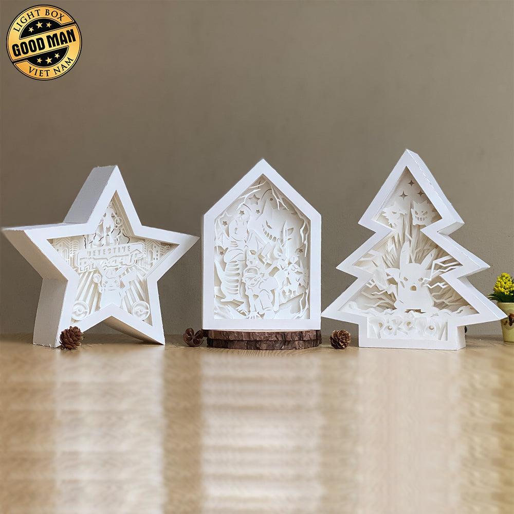 Pack 3 Pokemon 1 - Paper Cut Light Box File - Cricut File - LightBoxGoodMan - LightboxGoodman