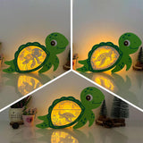 Pack 3 Sea Turtle - Turtle Papercut Lightbox File - 10x6" - Cricut File - LightBoxGoodMan - LightboxGoodman