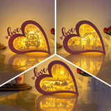Pack 3 Valentine - Love Heart Papercut Lightbox File - 5,6x7,5" - Cricut File - LightBoxGoodMan - LightboxGoodman