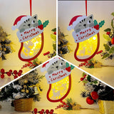 Pack 3 Xmas 3 - Paper Cut Pet Light Box File - Xmas Cat Motif - Cricut File - 8x6 Inches - LightBoxGoodMan - LightboxGoodman