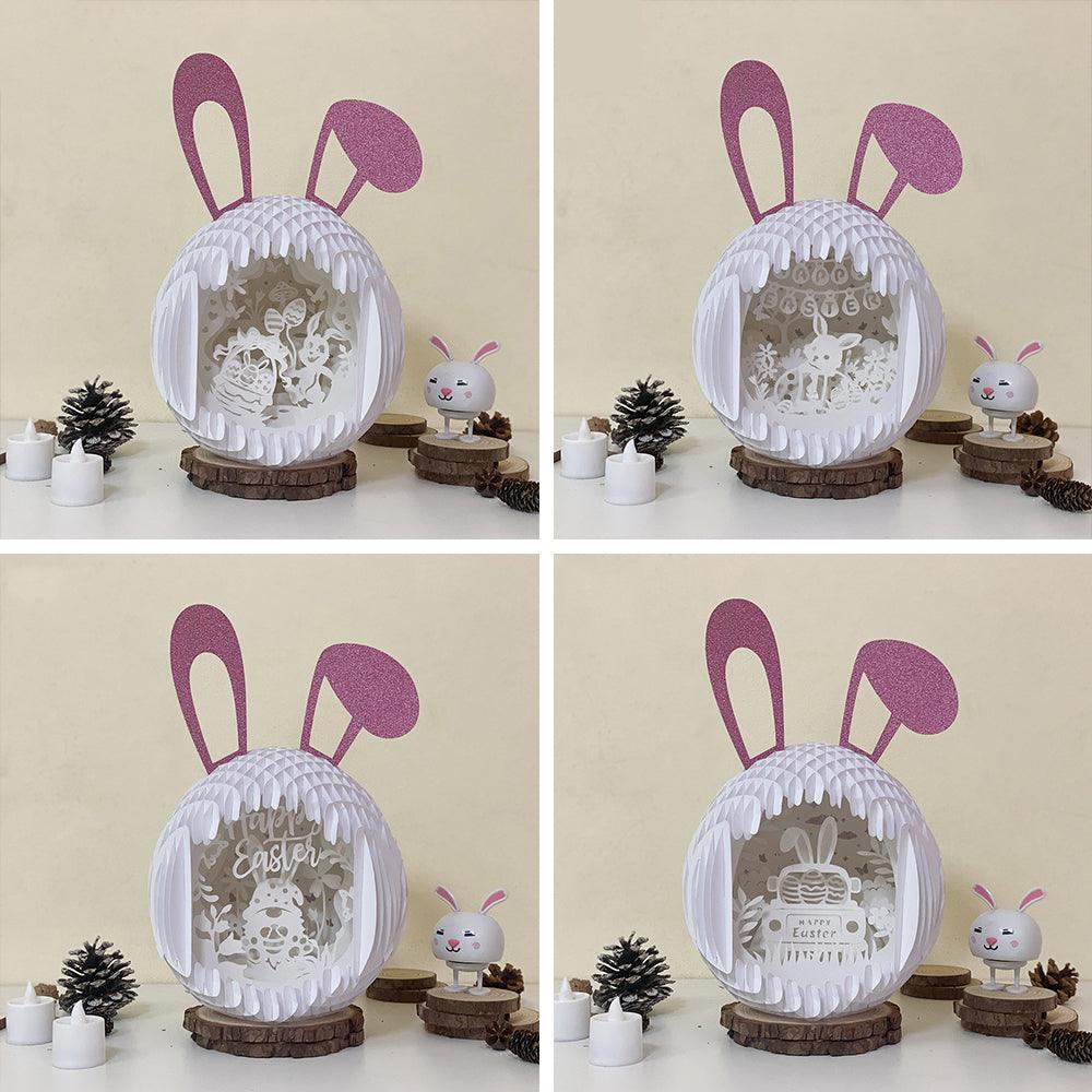 Pack 4 Easter 2 - Easter Rabbit 3D Pop-up File - Cricut File - 12.9x7.45" - LightBoxGoodMan - LightboxGoodman