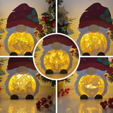 Pack 5 Christmas - Paper Cut Gnome Light Box File - Cricut File - 10x7 inches - LightBoxGoodMan