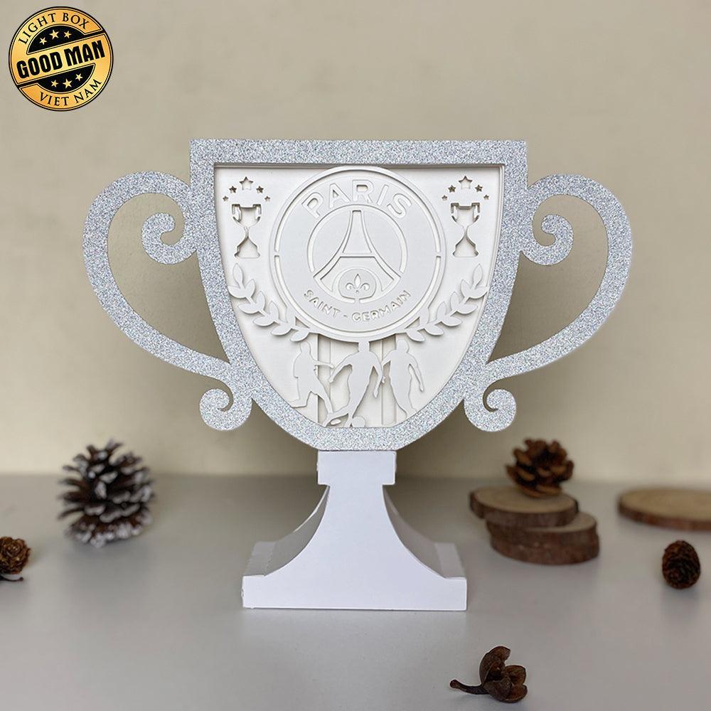 Paris Saint Germain - Paper Cut Cup Light Box File - Cricut File - 24,2x28,5cm - LightBoxGoodMan - LightboxGoodman