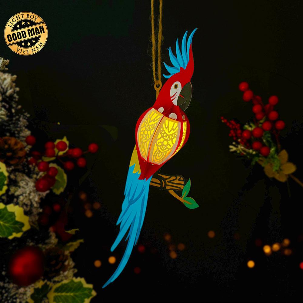 Parrot - 3D Parrot Lantern File - 13x6.3" - Cricut File - LightBoxGoodMan - LightboxGoodman