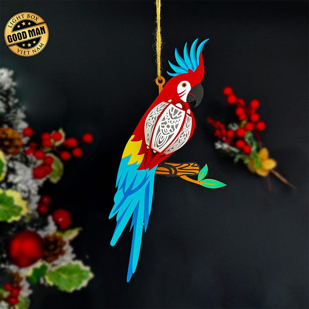 Parrot - 3D Parrot Lantern File - 13x6.3" - Cricut File - LightBoxGoodMan - LightboxGoodman