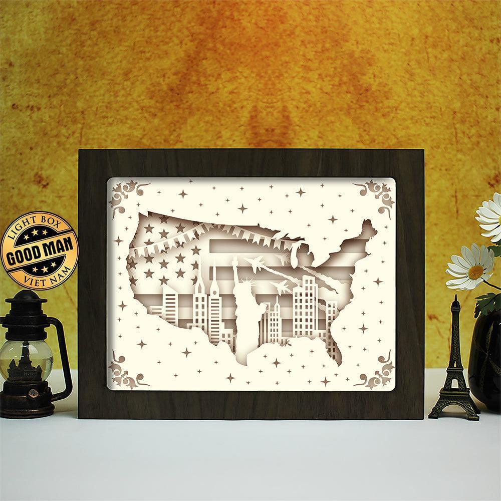 Patriotic – Paper Cut Light Box File - Cricut File - 20x26cm - LightBoxGoodMan - LightboxGoodman