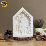 Peaceful Love - Paper Cut House Light Box File - Cricut File - 13x19 cm - LightBoxGoodMan - LightboxGoodman