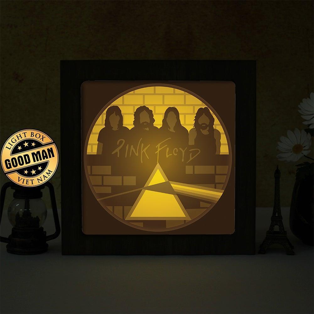 Pink Floyd Band – Paper Cut Light Box File - Cricut File - 20x20cm - LightBoxGoodMan - LightboxGoodman