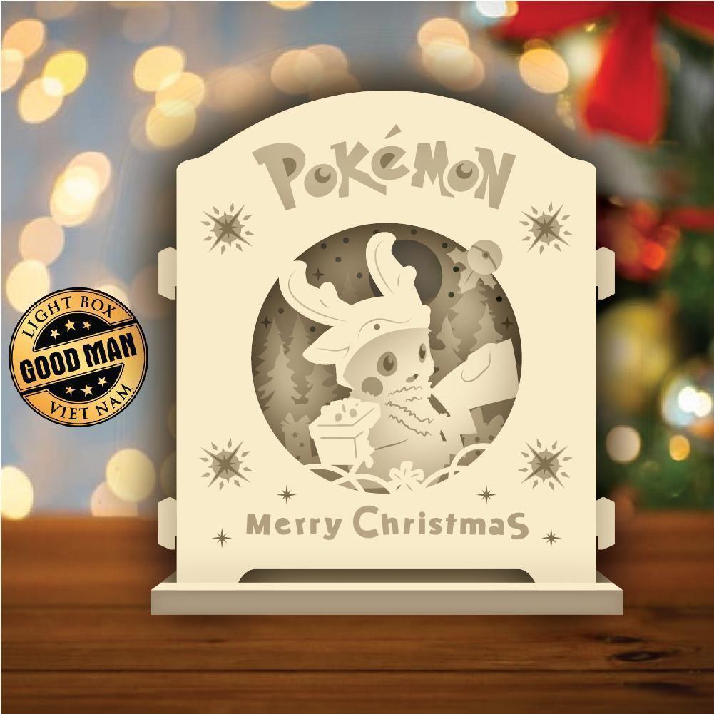 Pokemon Christmas - Pop-up Light Box File - Cricut File - LightBoxGoodMan - LightboxGoodman