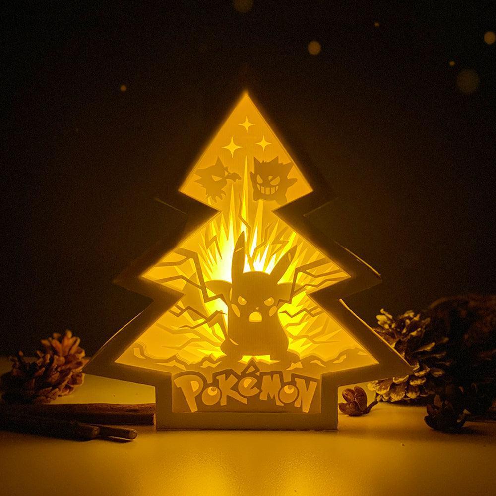 Pokemon - Paper Cut Tree Light Box File - Cricut File - 20x22cm - LightBoxGoodMan - LightboxGoodman