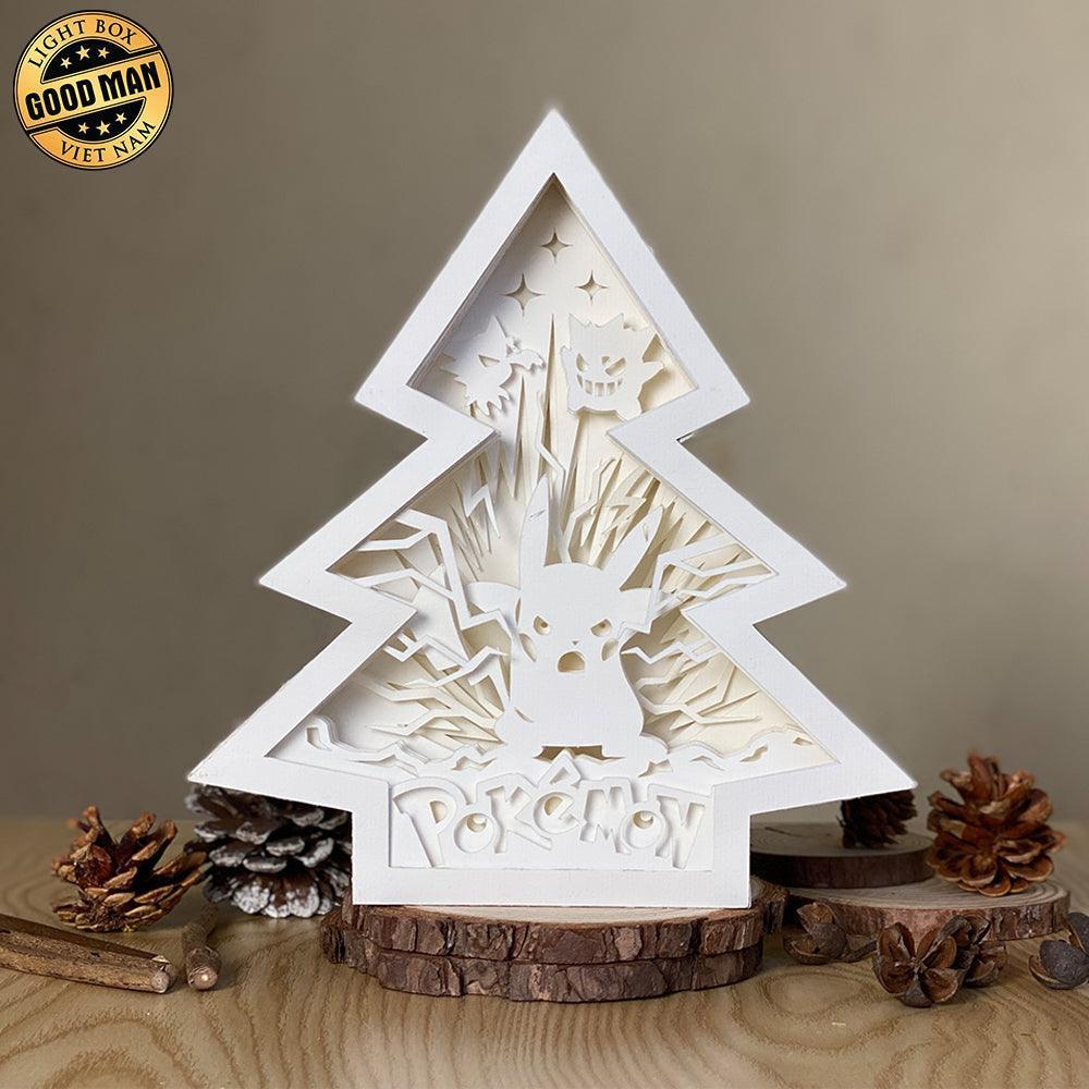 Pokemon - Paper Cut Tree Light Box File - Cricut File - 20x22cm - LightBoxGoodMan - LightboxGoodman
