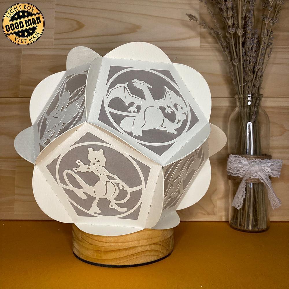 Pokemon - Pentagon 3D Lantern File - Cricut File - LightBoxGoodMan - LightboxGoodman