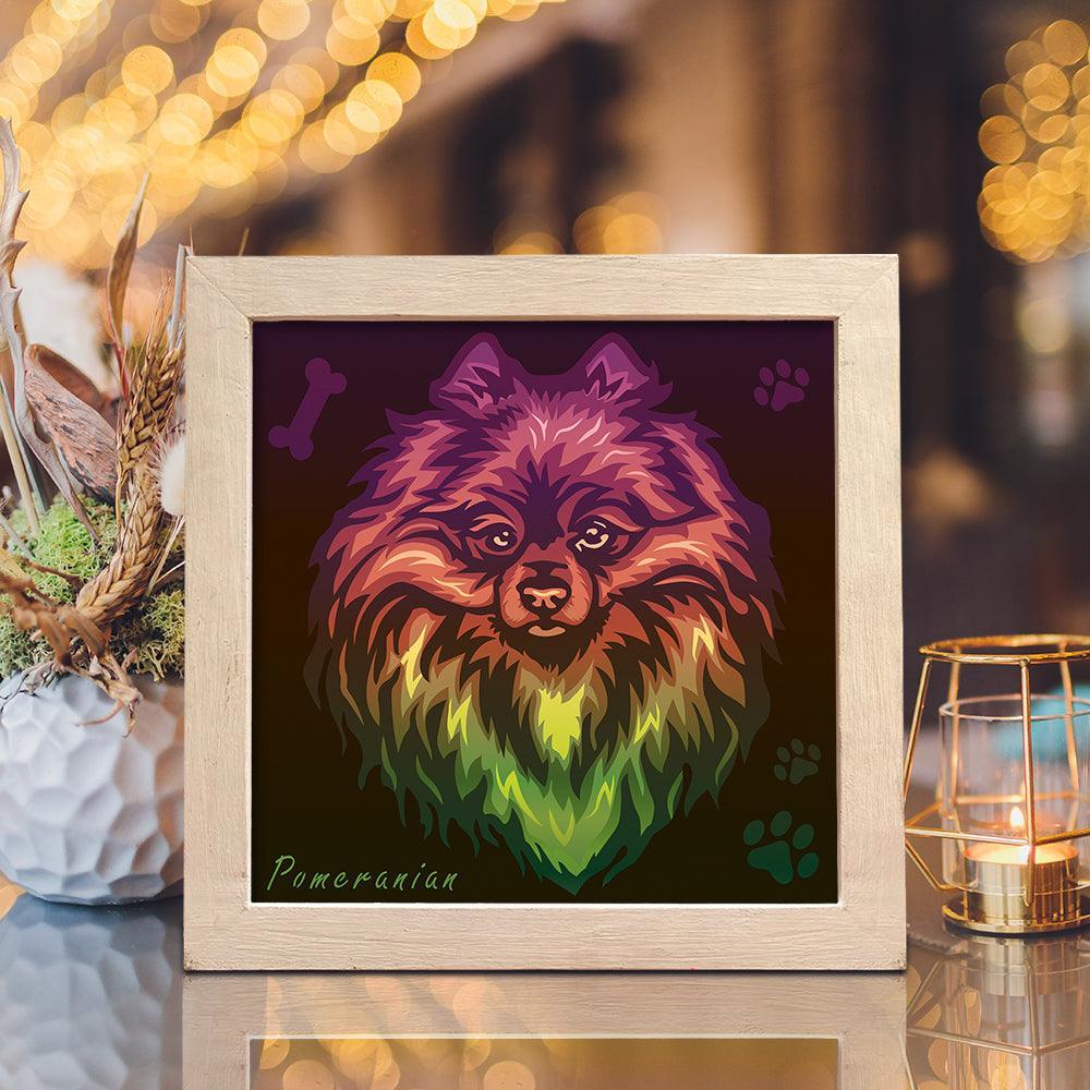 Pomeranian – Paper Cut Light Box File - Cricut File - 8x8 inches - LightBoxGoodMan - LightboxGoodman