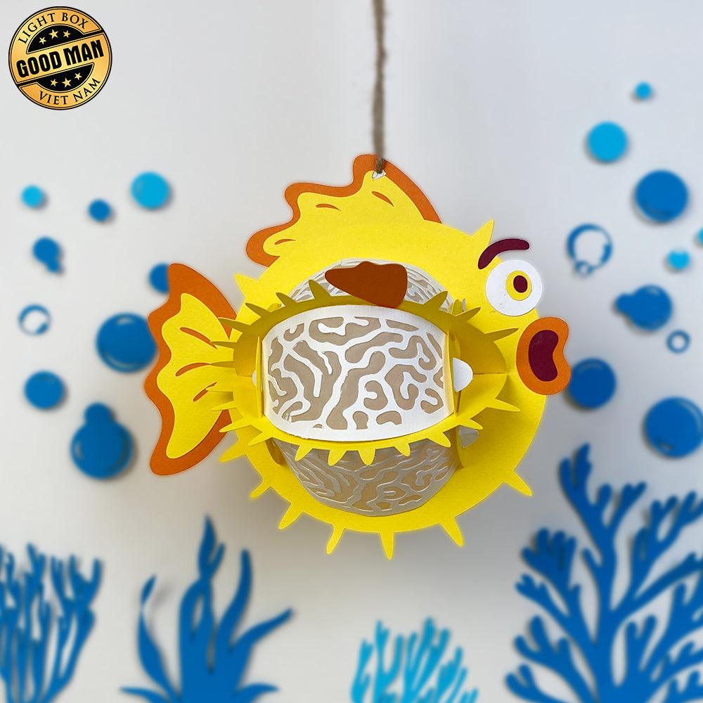Puffer Fish - 3D Puffer Fish Lantern File - 6.5x6" - Cricut File - LightBoxGoodMan - LightboxGoodman