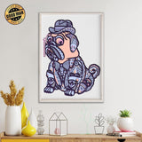 Pulldog - Paper 3D Layered File - Cricut File - 20x27cm - LightBoxGoodMan - LightboxGoodman