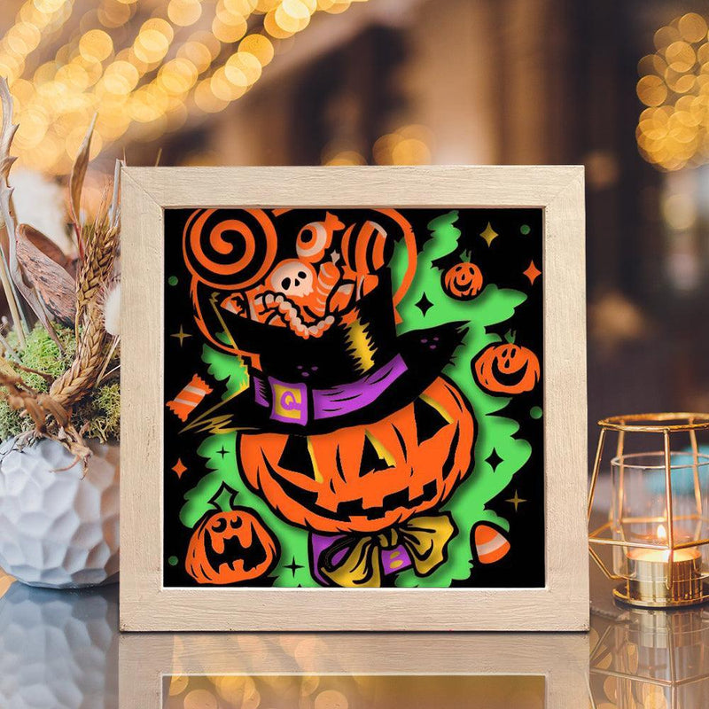 Pumpkin Candy – Paper Cut Light Box File - Cricut File - 20x20cm - LightBoxGoodMan - LightboxGoodman