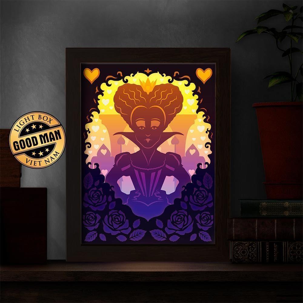 Queen Of Hearts - Paper Cut Light Box File - Cricut File - 20x26cm - LightBoxGoodMan - LightboxGoodman