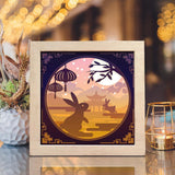 Rabbits – Paper Cut Light Box File - Cricut File - 8x8 inches - LightBoxGoodMan - LightboxGoodman