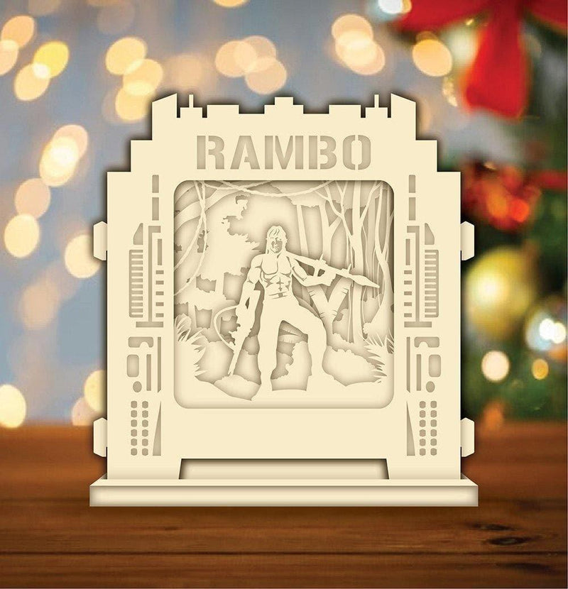 Rambo - Pop-up Light Box File - Cricut File - LightBoxGoodMan - LightboxGoodman