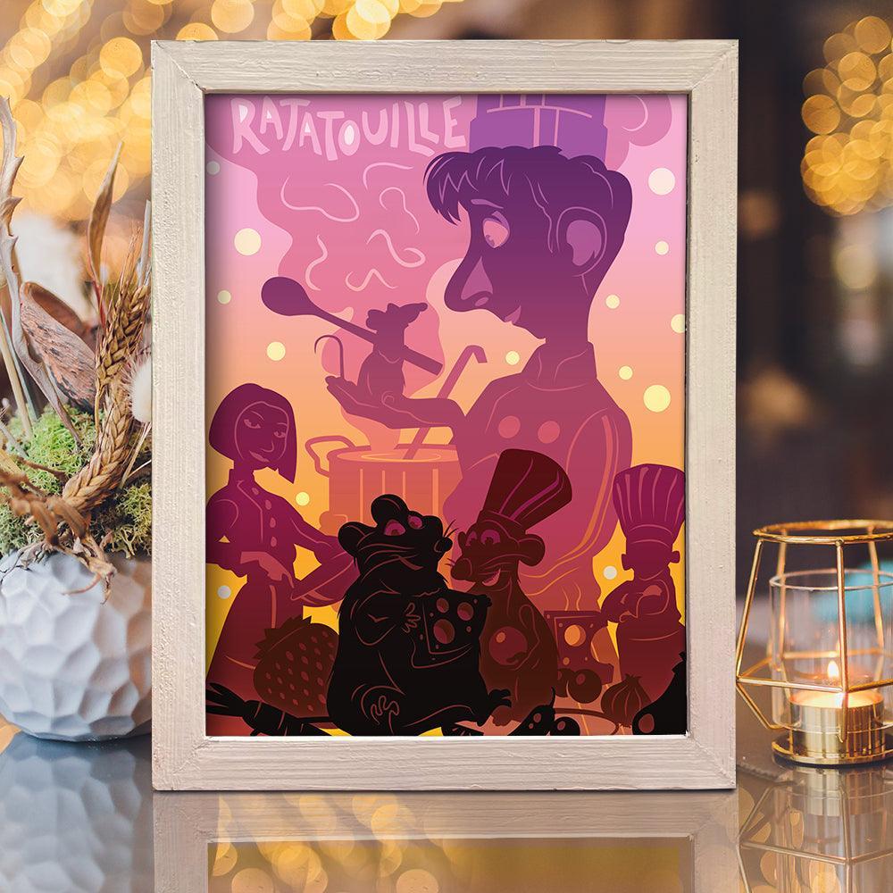Ratatouille - Paper Cut Light Box File - Cricut File - 20x26cm - LightBoxGoodMan - LightboxGoodman