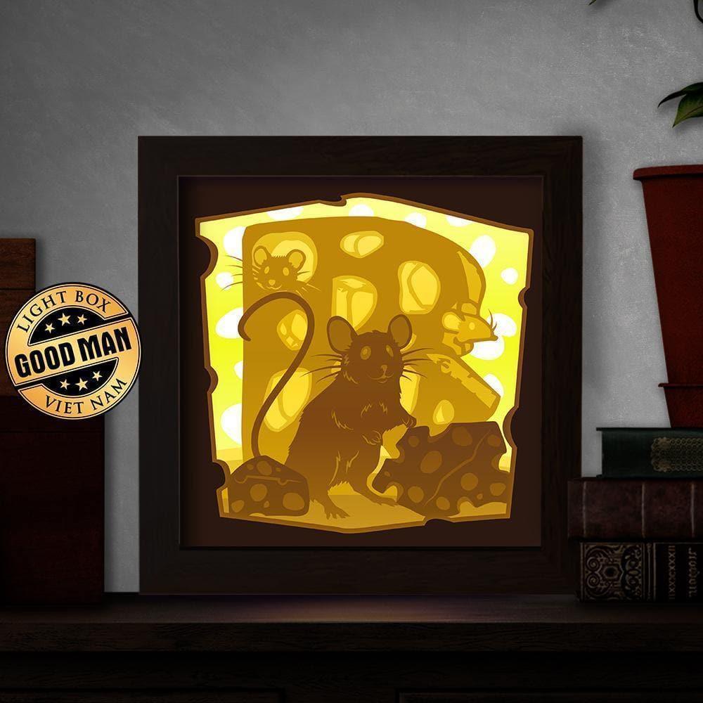 Rats – Paper Cut Light Box File - Cricut File - 8x8 inches - LightBoxGoodMan - LightboxGoodman