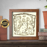 Rats – Paper Cut Light Box File - Cricut File - 8x8 inches - LightBoxGoodMan - LightboxGoodman