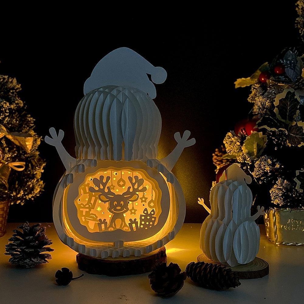 Reindeer - Snowman Pop-up File - Cricut File - LightBoxGoodMan - LightboxGoodman