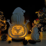 Reindeer - Snowman Pop-up File - Cricut File - LightBoxGoodMan - LightboxGoodman
