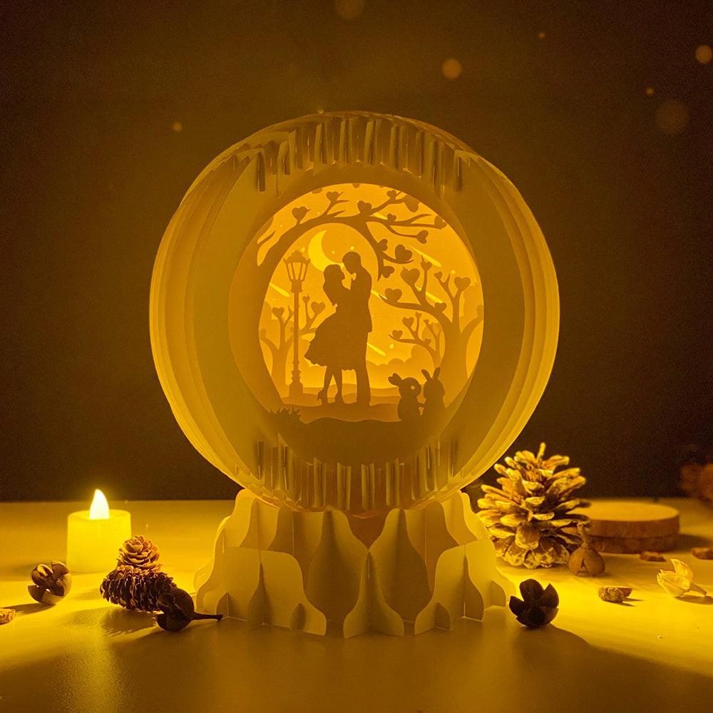 Romantic Love - 3D Pop-up Light Box Globe File - Cricut File - LightBoxGoodMan - LightboxGoodman