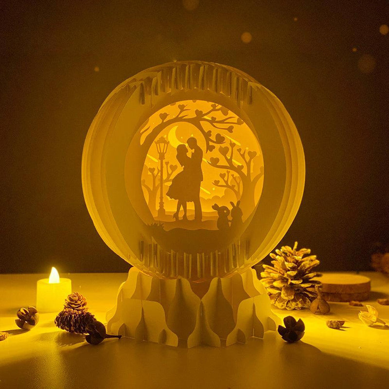 Romantic Love - 3D Pop-up Light Box Globe File - Cricut File - LightBoxGoodMan - LightboxGoodman